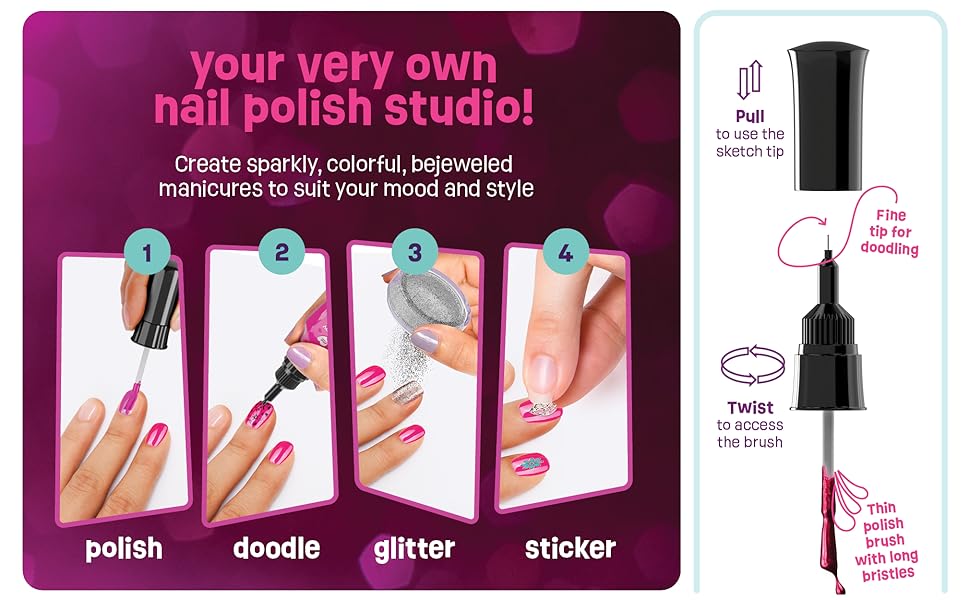 Estudio de arte de uñas para niñas regalo de cumpleaños