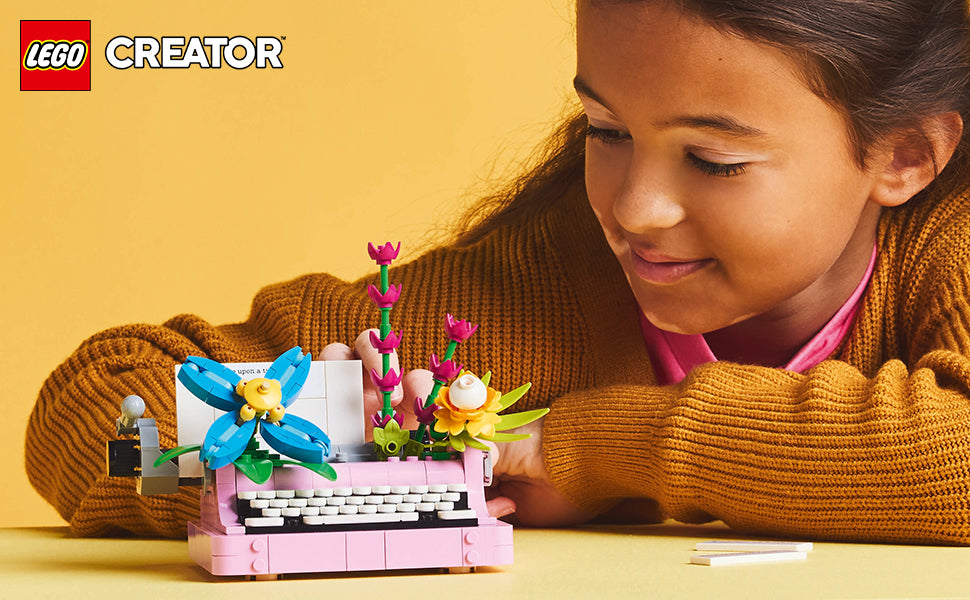 LEGO Creator 31169 - Máquina de escribir 3 en 1 con flores