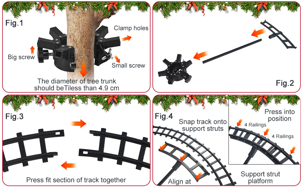 Juego de tren de Navidad para alrededor del árbol juguetes