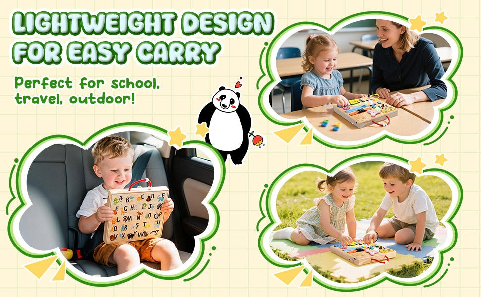 MoKo Busy Board Montessori Juguetes para niños de más de 3