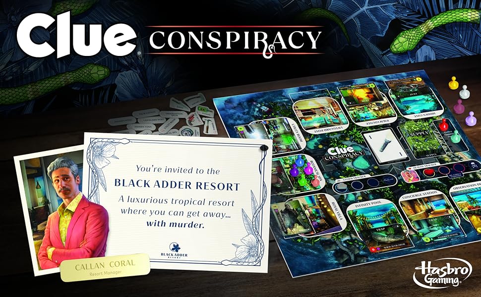 Hasbro Gaming Juego de mesa Clue Conspiracy para adultos y