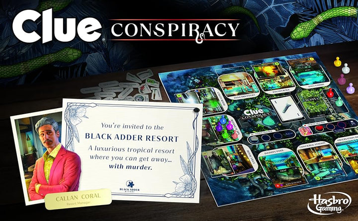 Hasbro Gaming Juego de mesa Clue Conspiracy para adultos y