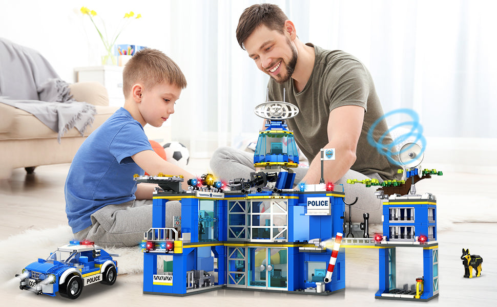 HOGOKIDS Juego de construcción de comisaría de policía de