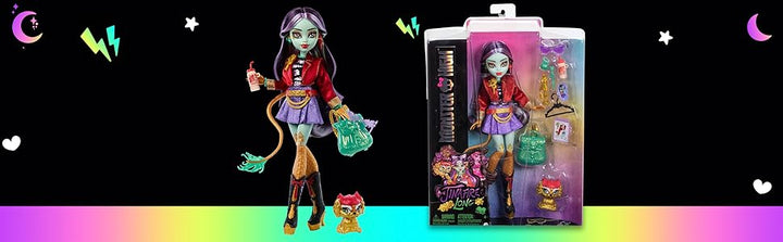 Monster High Jinafire muñeca larga Dragón con perro