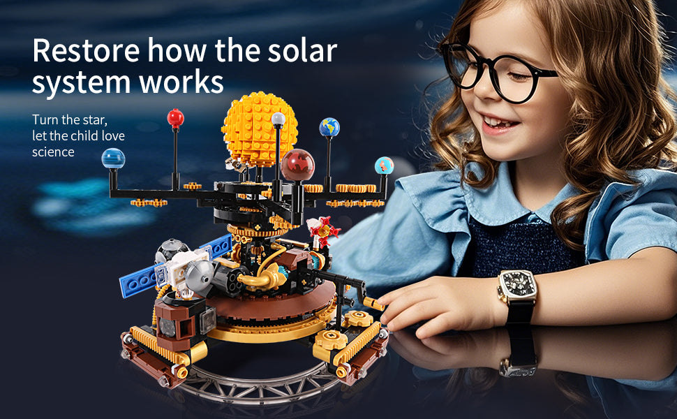 Juego de planetas de bloques de construcción del sistema