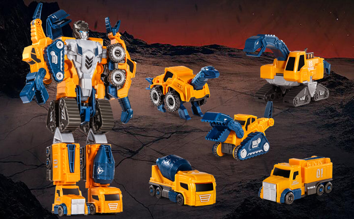 MIEBELY Juego de vehículos de construcción de robot para