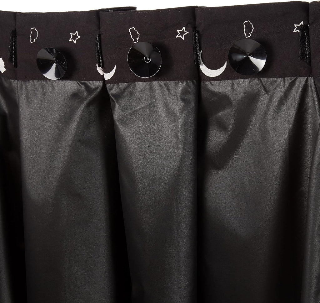 Amazon Basics Cortina opaca portátil para oscurecer la habitación con ventosas, reducción de ruido, 50 pulgadas de ancho x 78 pulgadas de largo, luna y estrellas, 1 paquete