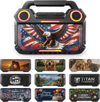 Altavoz de parrilla frontal con foto personalizada, cubierta de metal