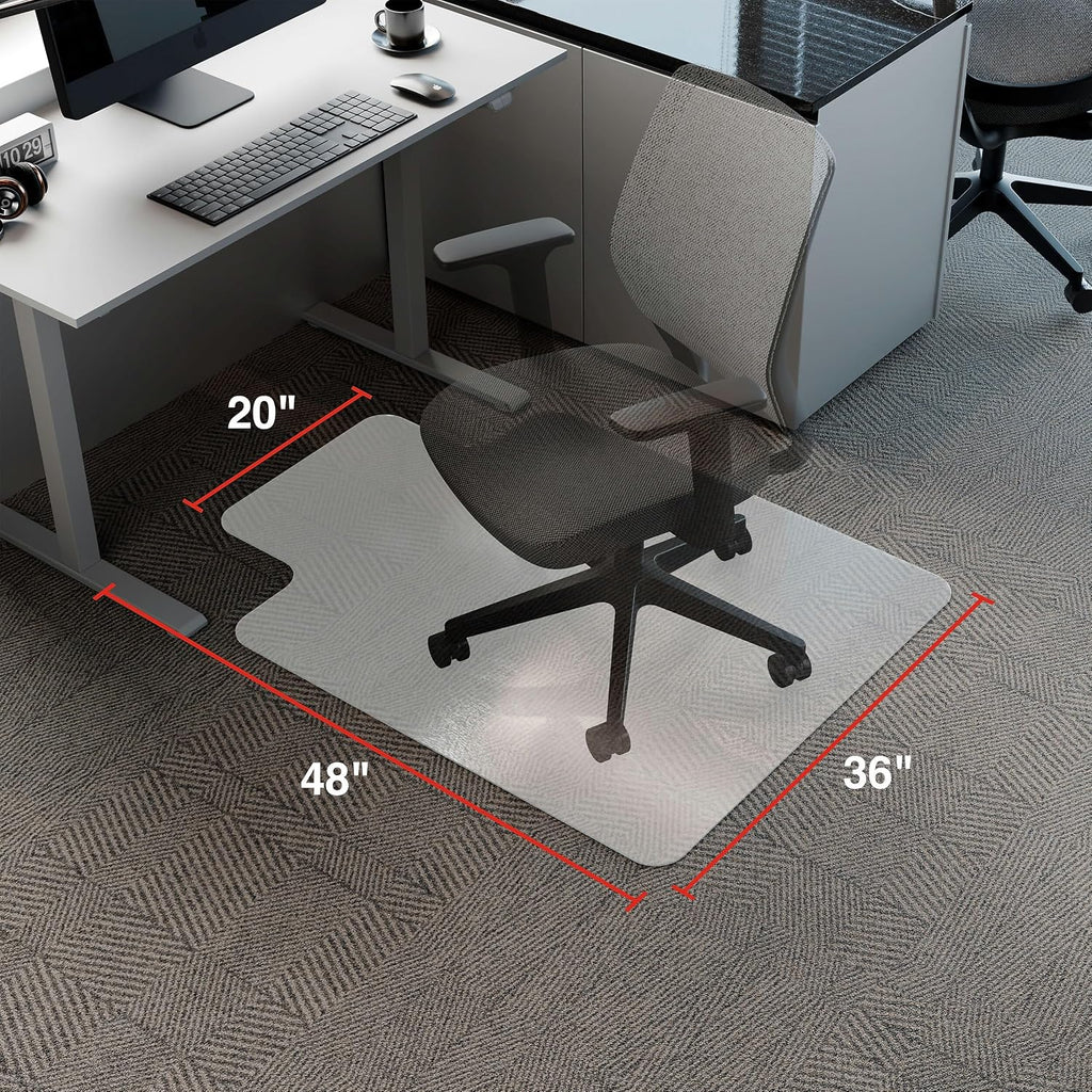 Lámpara Staples - Tapete para silla de oficina con labio, alfombra de pelo plano, 48 x 36 pulgadas