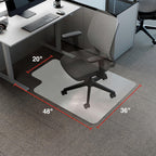 Lámpara Staples - Tapete para silla de oficina con labio, alfombra de pelo plano, 48 x 36 pulgadas