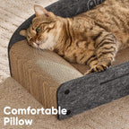 FUKUMARU Cama rascador grande para gatos, sofá rascador para gatos de 26