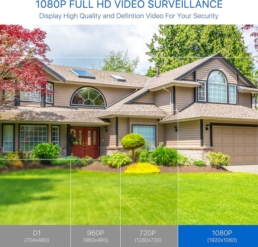 ZOSI - 4 Pack 2MP 1080p HD-TVI Cámara de seguridad para el hogar, p...