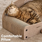 FUKUMARU Cama rascador grande para gatos, sofá rascador para gatos de 26