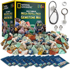 Kit de Repuesto National Geographic Rock Tumbler con 3 lb de Piedras Preciosas en Bruto