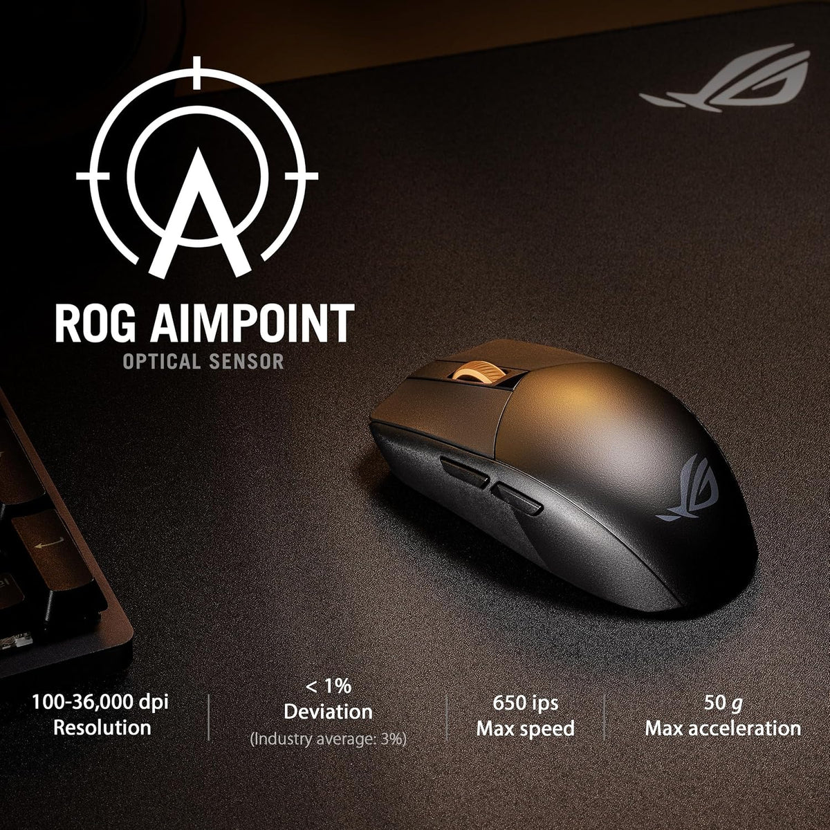 ASUS ROG Strix Impact III - Mouse inalámbrico para juegos, 57 G lig...