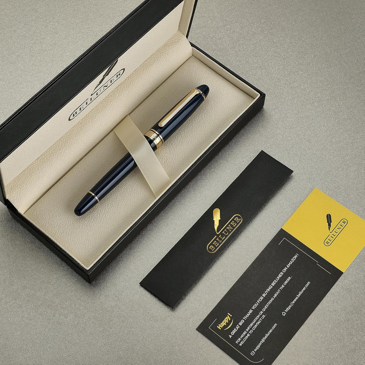 BEILUNER Piano Blue Lacquer Rollerball - Bolígrafo de lujo inigualable con