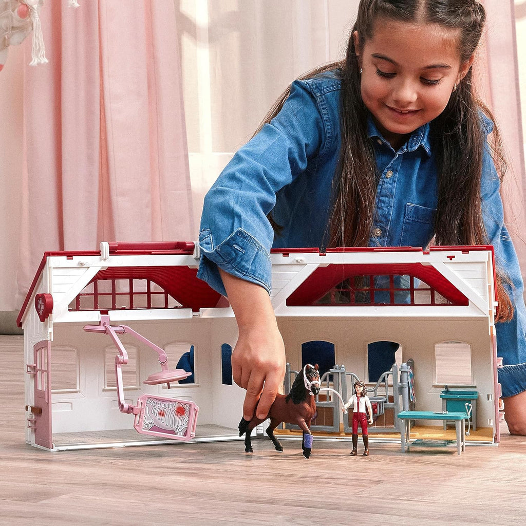 Schleich Horse Club - Juego de 64 piezas de Happy Horse Hospital - Niños 5+
