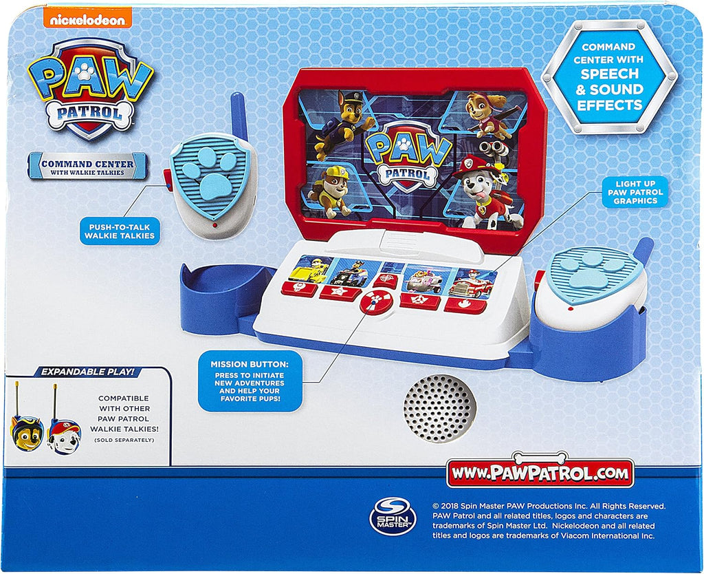 Centro de comando Walkie Talkie de juguete de Paw Patrol para niños, divertidos juguetes de Paw Patrol