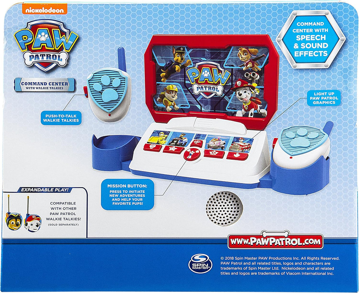 Centro de comando Walkie Talkie de juguete de Paw Patrol para niños, divertidos juguetes de Paw Patrol