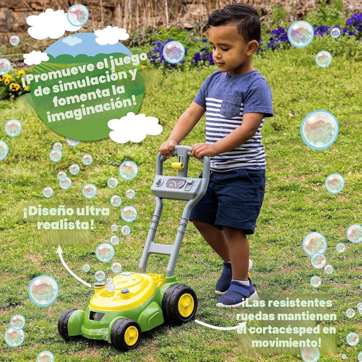 John Deere Cortacésped de burbujas para niños pequeños, máquinas so...