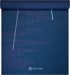 Gaiam - Tapete de yoga con estampado, antideslizante para ejercicio y fitness para todo tipo de yoga, pilates y ejercicios en el suelo