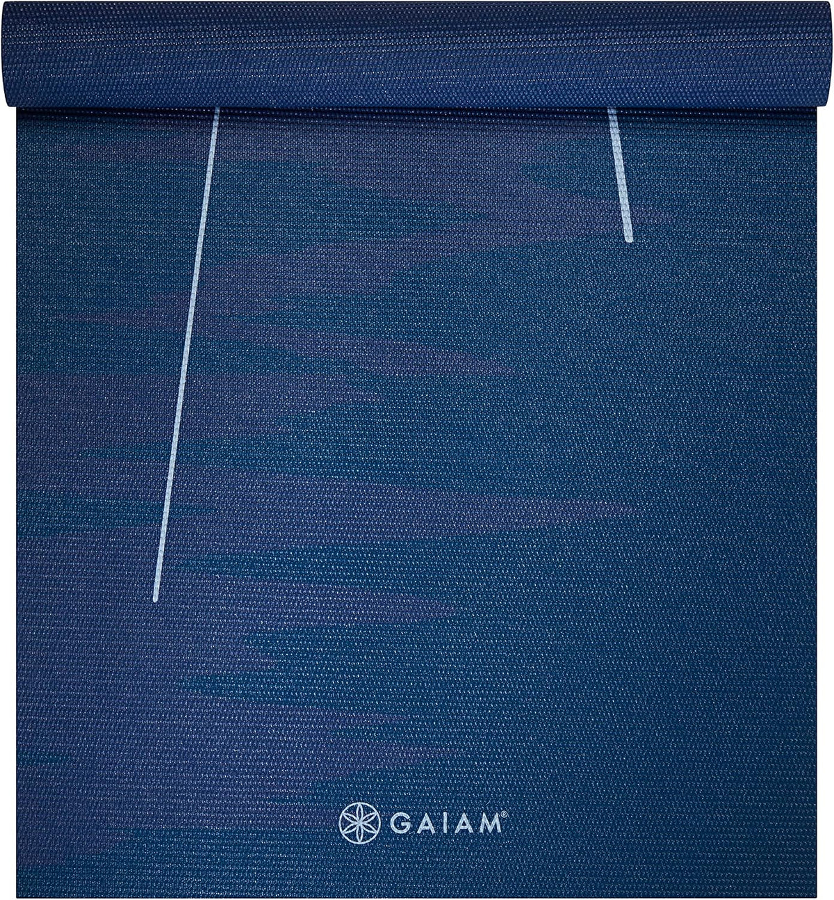 Gaiam - Tapete de yoga con estampado, antideslizante para ejercicio y fitness para todo tipo de yoga, pilates y ejercicios en el suelo