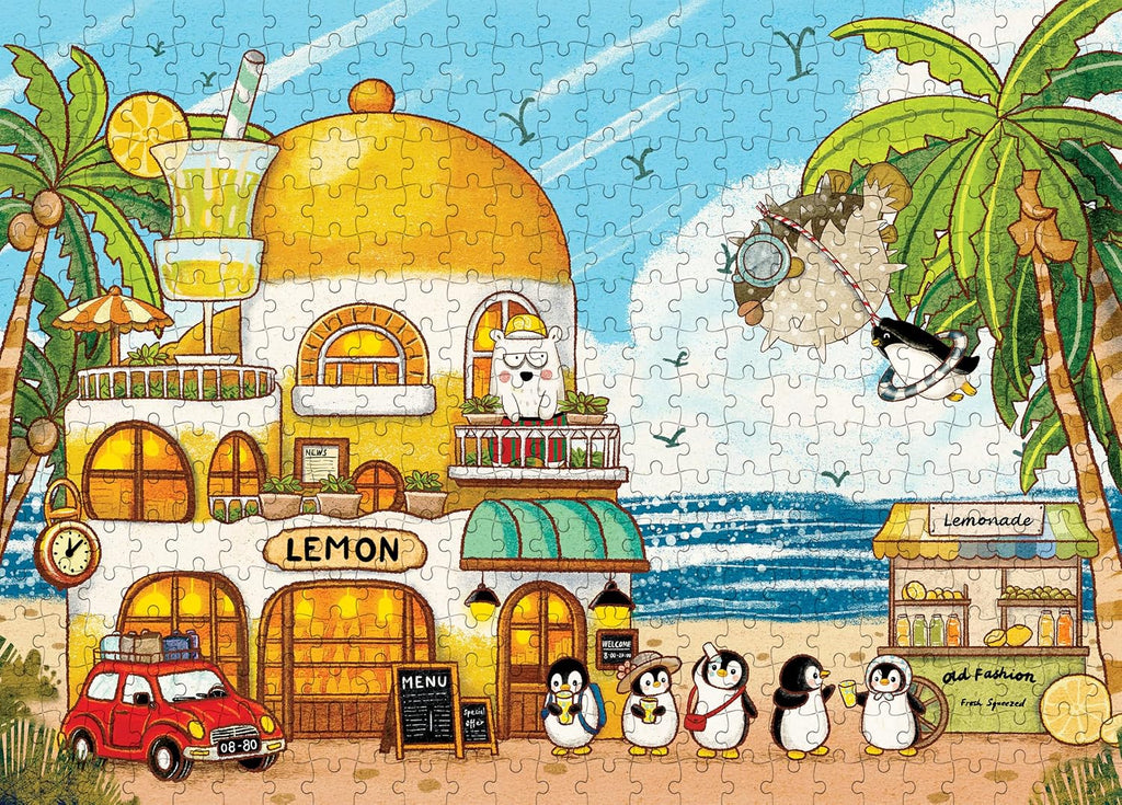 Penguin Story - Rompecabezas de playa para adultos, 520 piezas