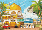 Penguin Story - Rompecabezas de playa para adultos, 520 piezas