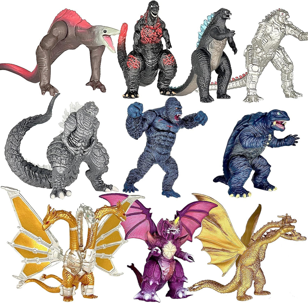 TwCare Juego de 10 figuras de acción articuladas movibles de dinosa...