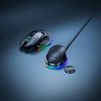 Razer Mouse Dock Pro con Puck de Carga Inalámbrica: Carga Inalámbrica Magnética - Transceptor HyperPolling 8K Hz Integrado - Base Antideslizante - Iluminación Chroma RGB - Negro Clásico