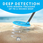 NATIONAL GEOGRAPHIC - Detector de metales para niños, bobina detector de metales impermeable de 7.4 pulgadas, detector de oro ligero con función de localización precisa y pantalla LCD, detector de