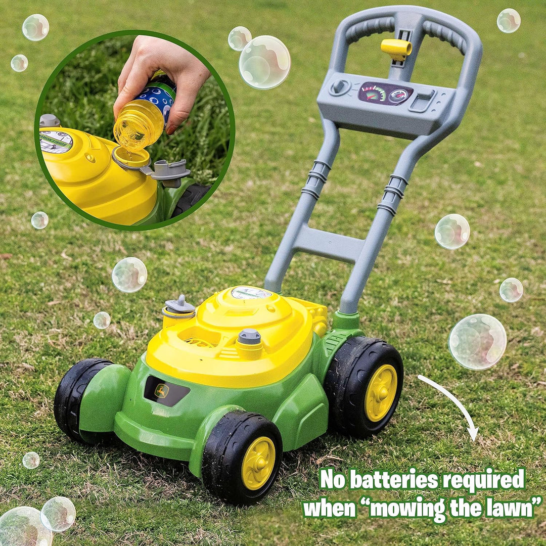 John Deere Cortacésped de burbujas para niños pequeños, máquinas so...