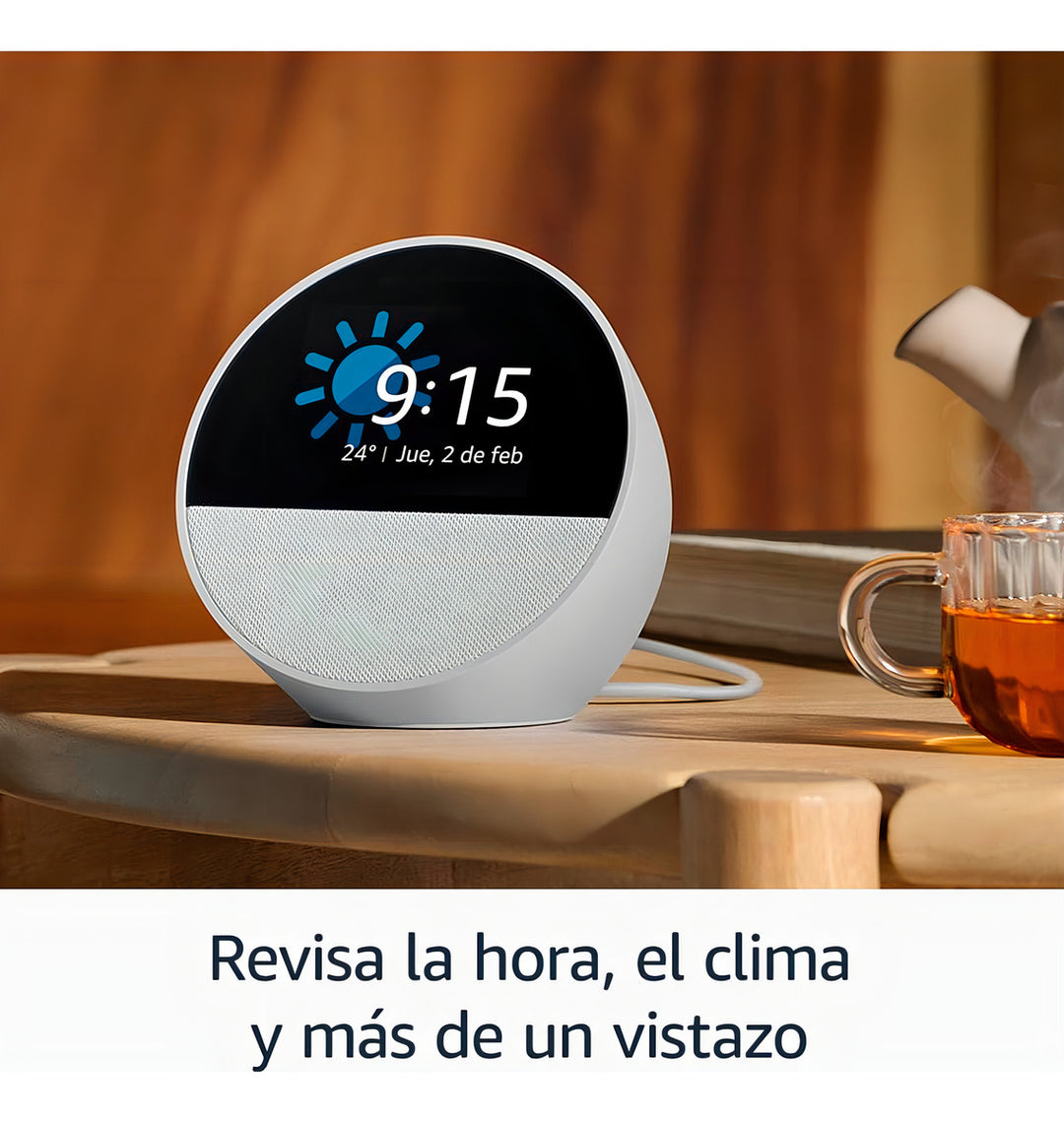 Amazon Echo Spot Bocina Inteligente 2024 Color Azul Acero