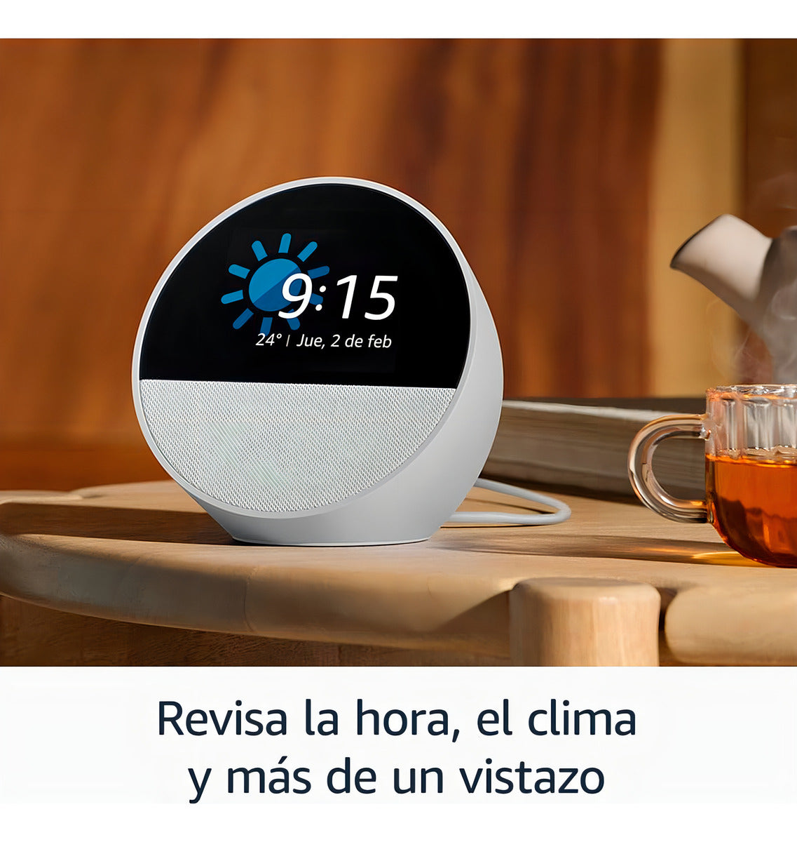 Amazon Echo Spot Bocina Inteligente 2024 Color Azul Acero