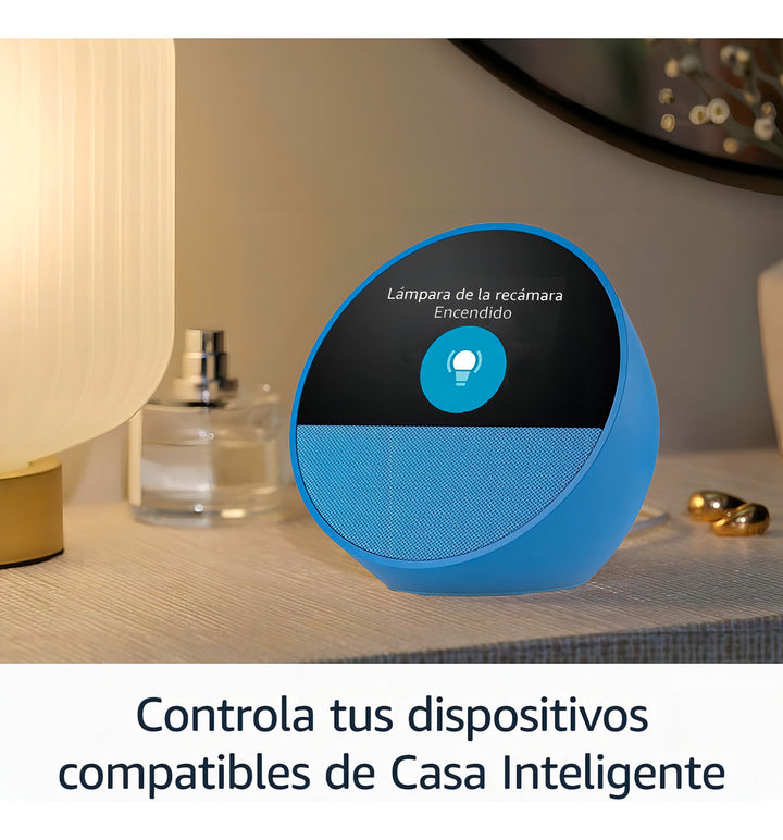 Amazon Echo Spot Bocina Inteligente 2024 Color Azul Acero