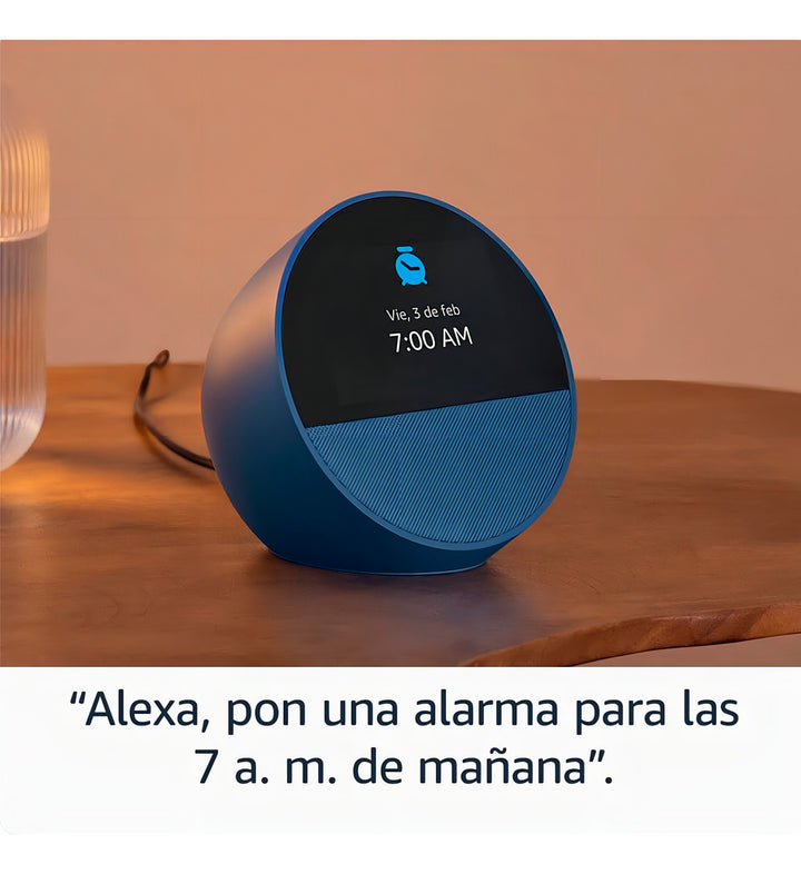 Amazon Echo Spot Bocina Inteligente 2024 Color Azul Acero