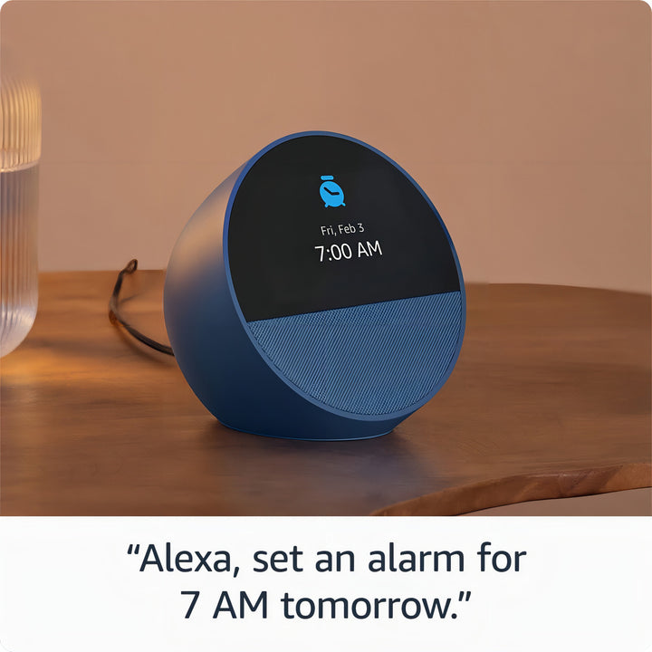 Amazon Echo Spot Bocina Inteligente 2024 Color Azul Acero