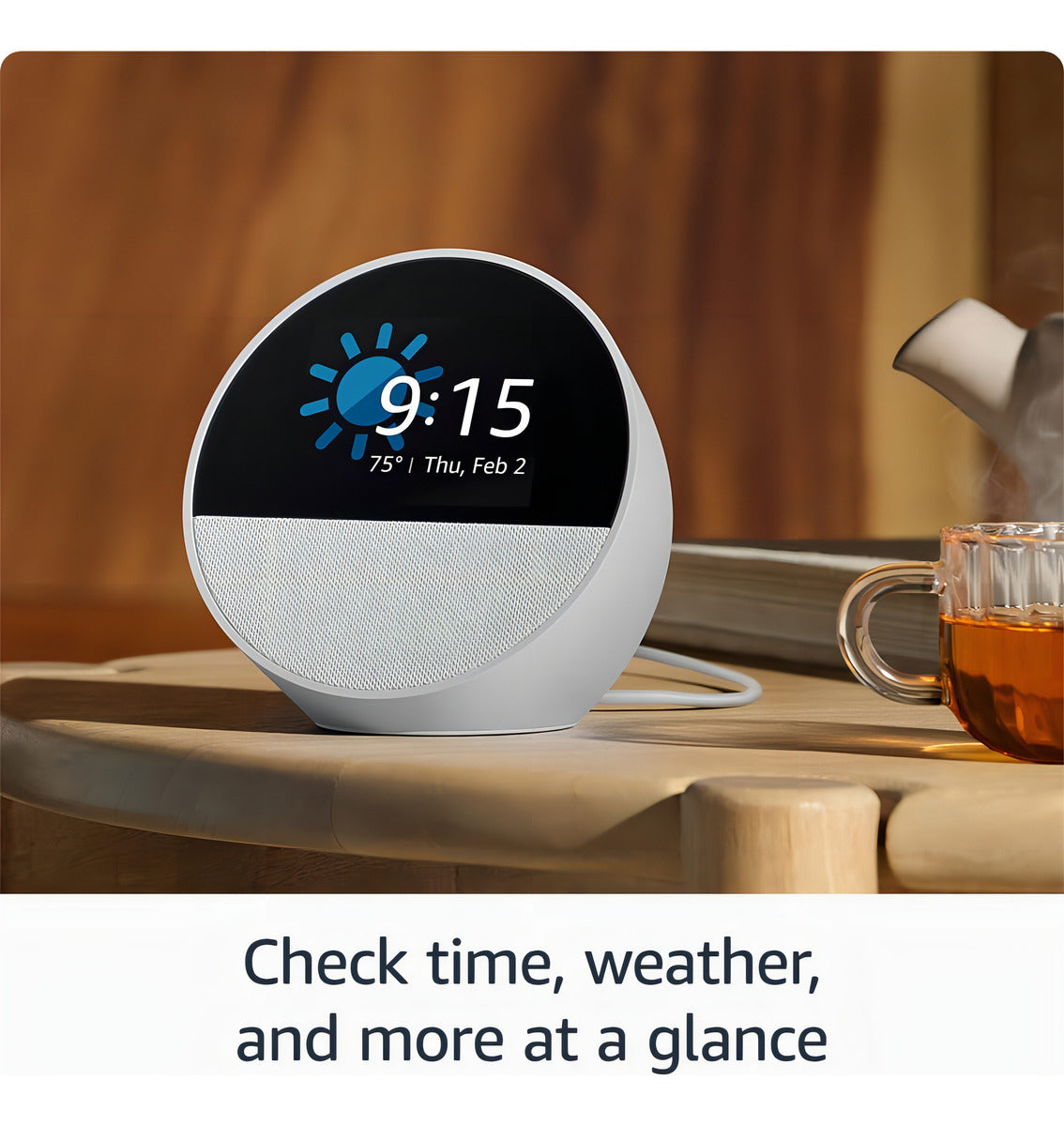 Amazon Echo Spot Bocina Inteligente 2024 Color Azul Acero