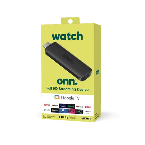 ONN Google TV Stick Full HD 2025 | Chromecast | 1.5GB RAM - 8GB