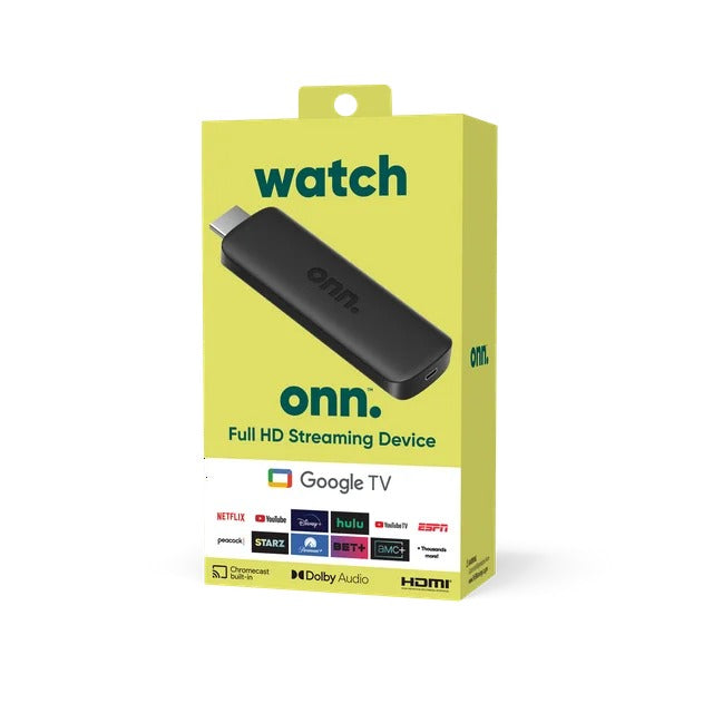 ONN Google TV Stick Full HD 2025 | Chromecast | 1.5GB RAM - 8GB