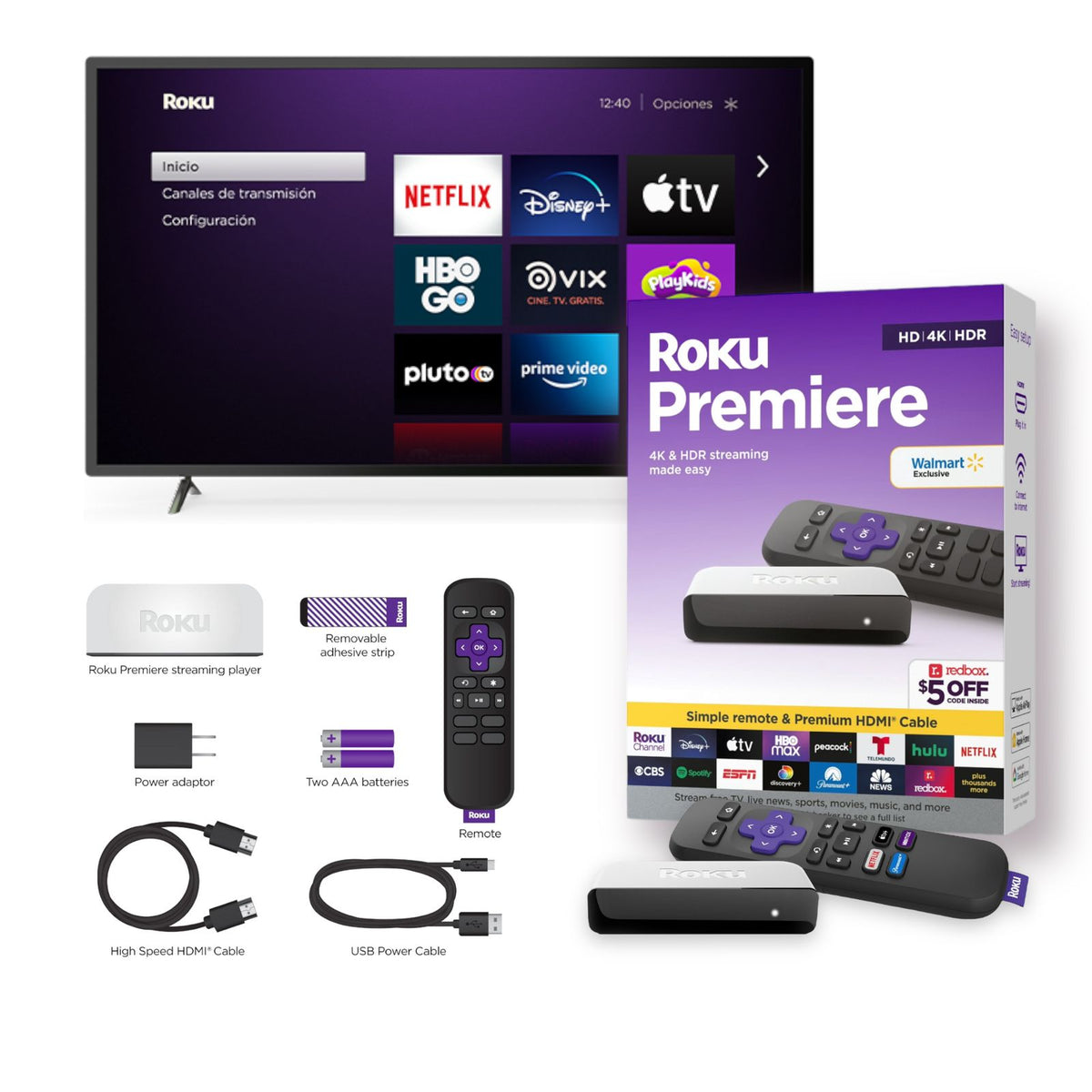 Roku Premiere Última Versión 4k Control Con Botones Directos