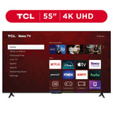 Smart Tv 55” Tcl Series 4 55s451 Led 4k Negro Con Roku TV