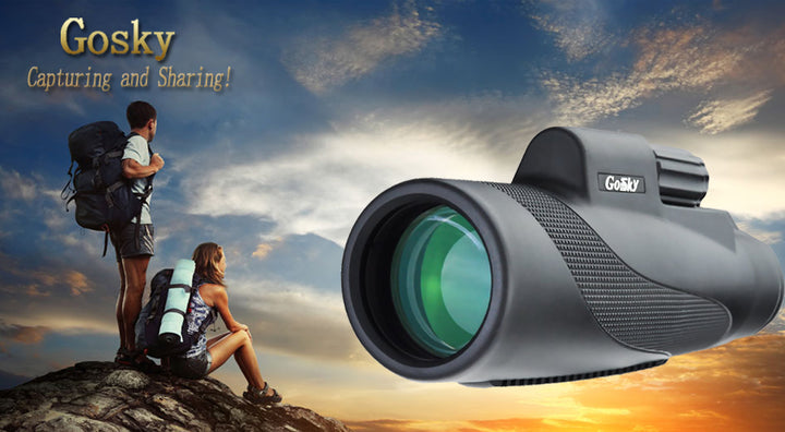 Gosky Titan - Telescopio monocular 12X50 con soporte para