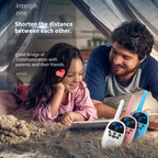 Walkie Talkies Gocom Juguetes Portátiles Para Niños 2 Pack Color celeste y animal print
