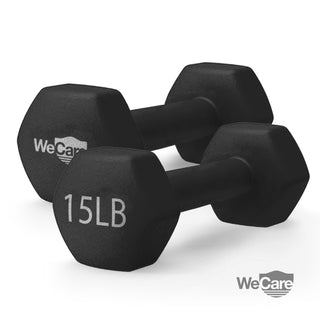 Pesas de neopreno de 15 lb, par - negro