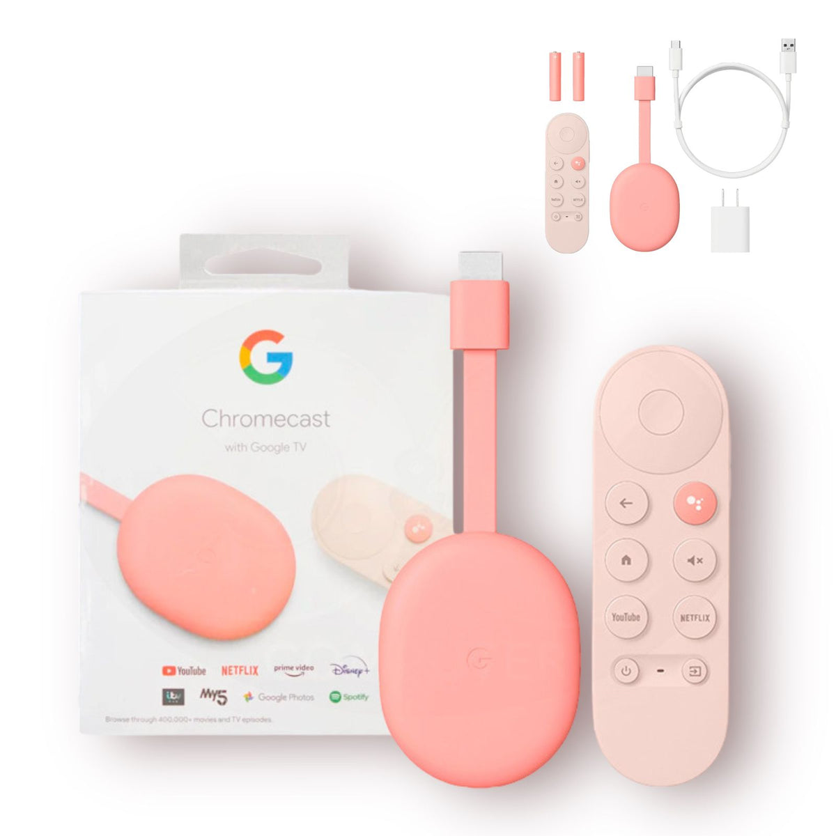 Chromecast con Google TV 4K Rosa: Streaming de Alta Definición con Estilo y Elegancia