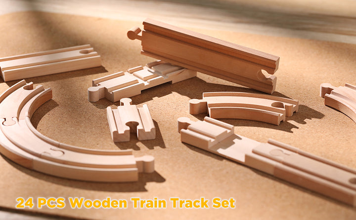 SainSmart Jr Tren de madera 24 piezas expansión de pista