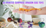 Huevos de dragón impresos en 3D con dragón en el interior