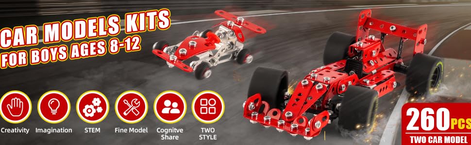 PANPAPA Kits de construcción de automóviles para niños de