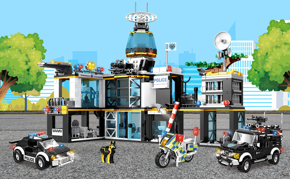 HOGOKIDS Juego de construcción de la estación de policía